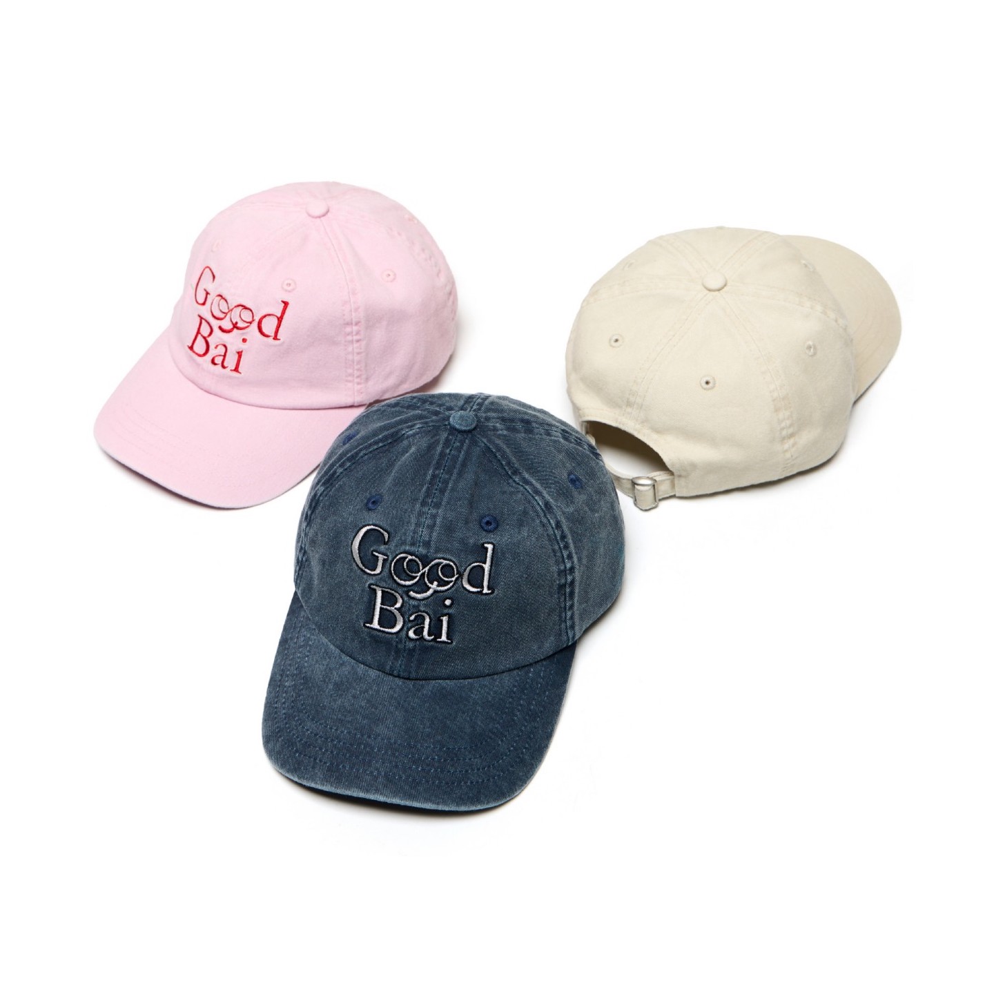 Baseball cap with flat embroidery